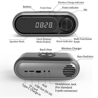 Bedside Wireless Charging Audio Wireless Charger Bluetooth Speaker