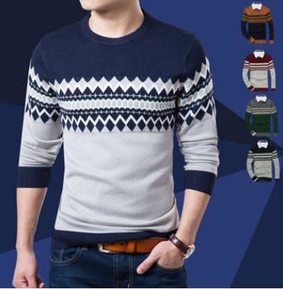 Men’s Autumn &amp; Winter Color-Block Sweater Set