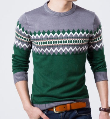 Men’s Autumn &amp; Winter Color-Block Sweater Set