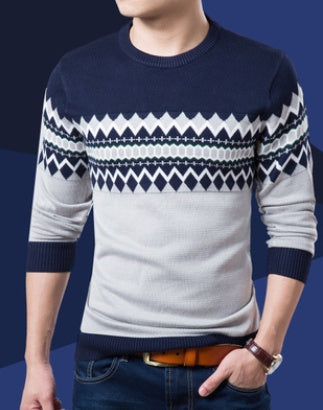 Men’s Autumn &amp; Winter Color-Block Sweater Set