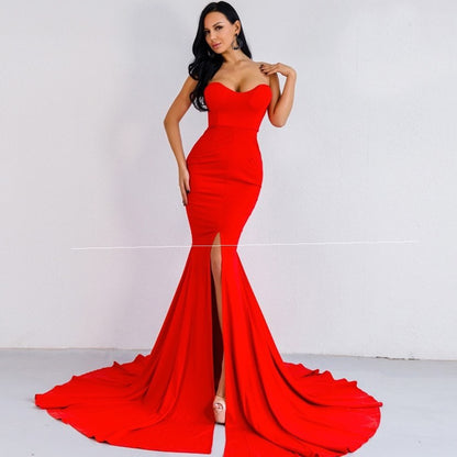 Sexy Wrapped Chest Asymmetric Maxi Dress Party Dress