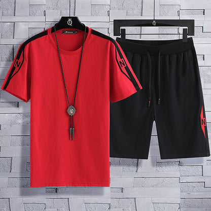 Men's Casual Sports Suits Cotton Plus Size Summer