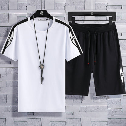 Men's Casual Sports Suits Cotton Plus Size Summer