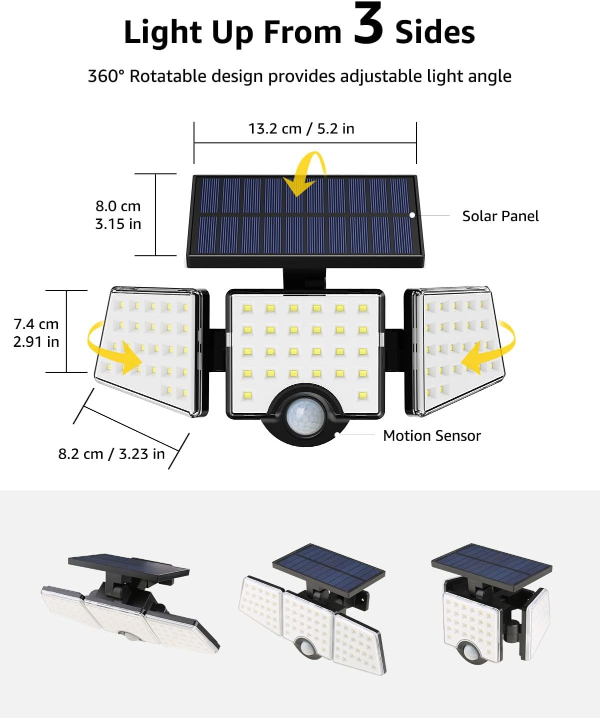 Solar Lights for Outside, Solar Lights Outdoor with Motion Sensor