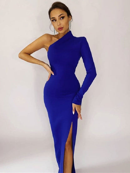 High Slit Slim Fit Party Party Temperament Sheath Dress