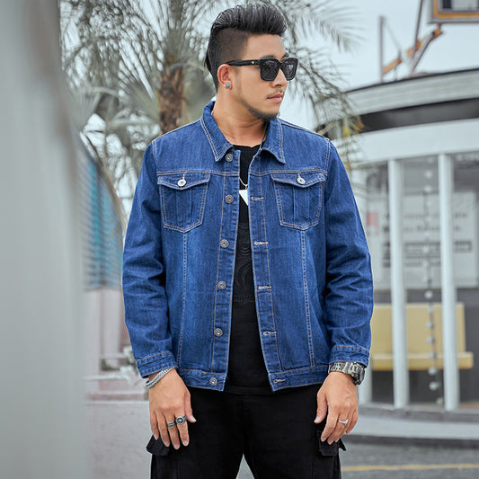 Men's Simple Plus Size Denim Jacket