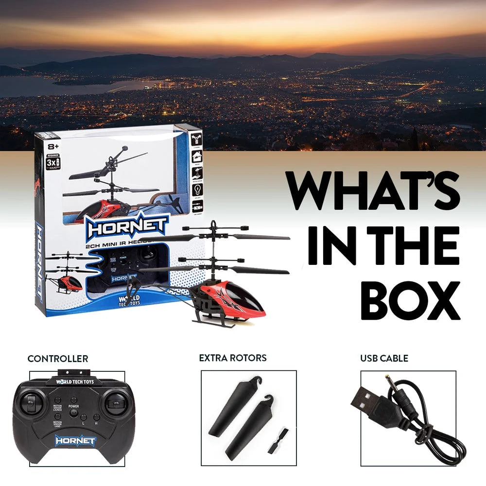 Glow in the Dark Hornet 2CH Mini IR RTF Electric RC Helicopter