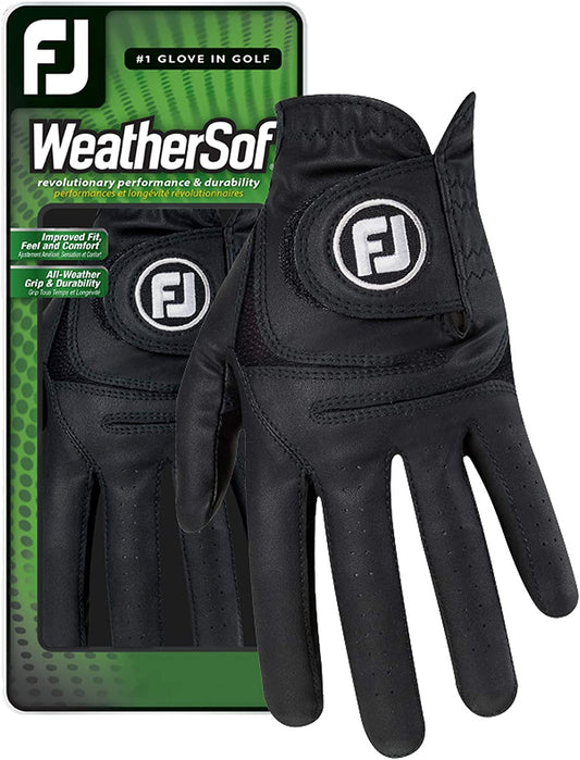 Men'S Weathersof Golf Glove (Black)