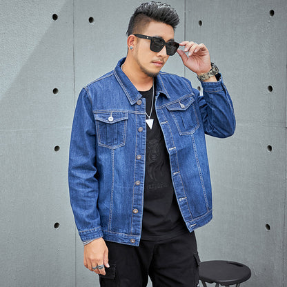 Men's Simple Plus Size Denim Jacket