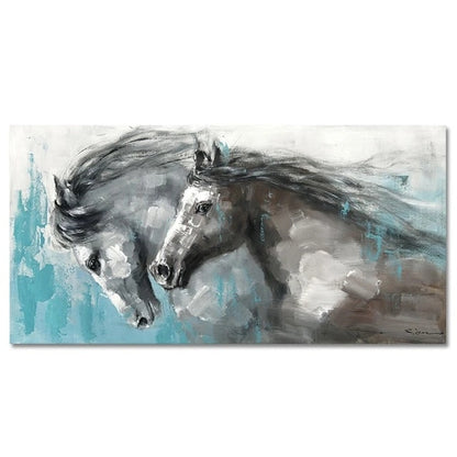 Canvas Poster Painting Running Horse Pictures