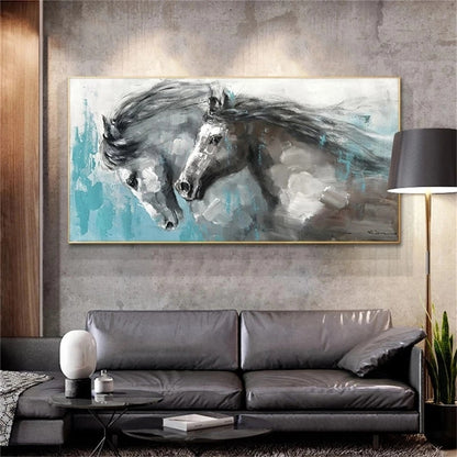 Canvas Poster Painting Running Horse Pictures