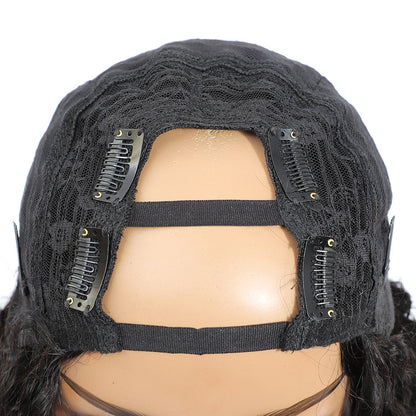 Creative Big Wave Mid-seam Human Wigs Headgear